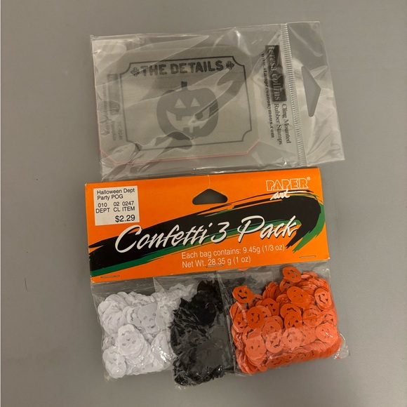 🍂SALE NWT Halloween Confetti and Stamp - Picture 1 of 5